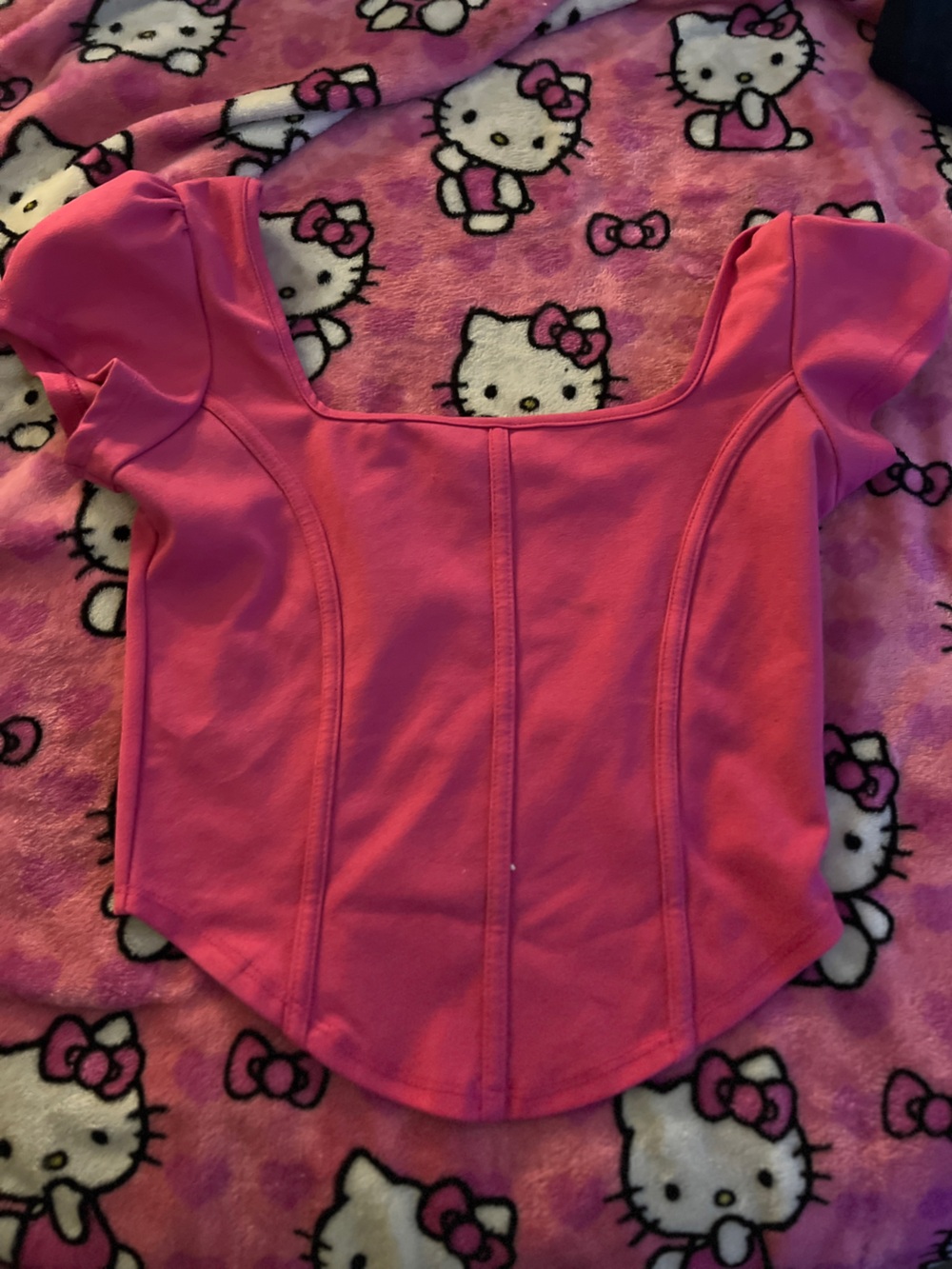 Discovery Pink Girls' Puff-Sleeve One-Piece Bodysuit